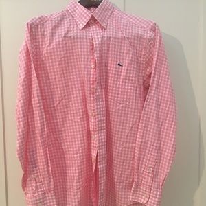 Pink Slim Fit Vineyard Vines Tucker Shirt